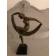 Bronze Jugendstil Skulptur Tänzerin mit Tuch ca. 1920